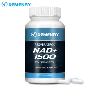 NAD + Resveratrol - Anti-aging, Helps Boost Energy, Promotes Cell and Skin Health - 120 Capsules