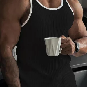 Men s Sleeveless Muscle Tank Tops with Racerback Design